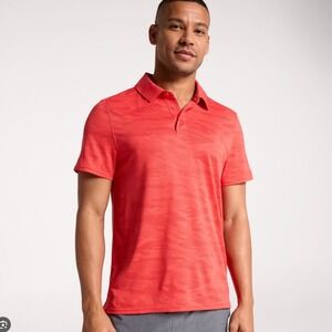 DSG Movement Jacquard Polo Mens Size M Cabana Coral New With Tags